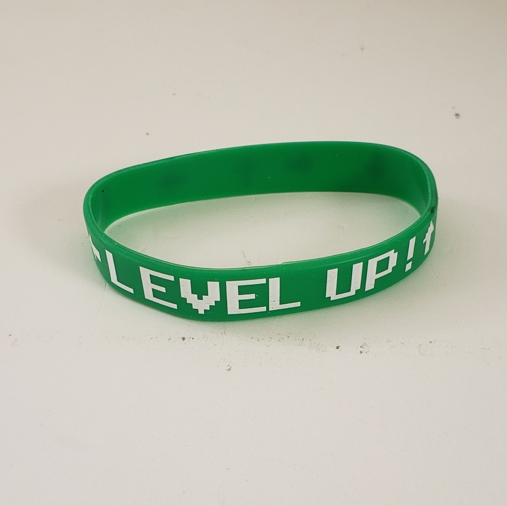 🍭7/$15 Silicone Bracelets Rubber Wristband Level Up